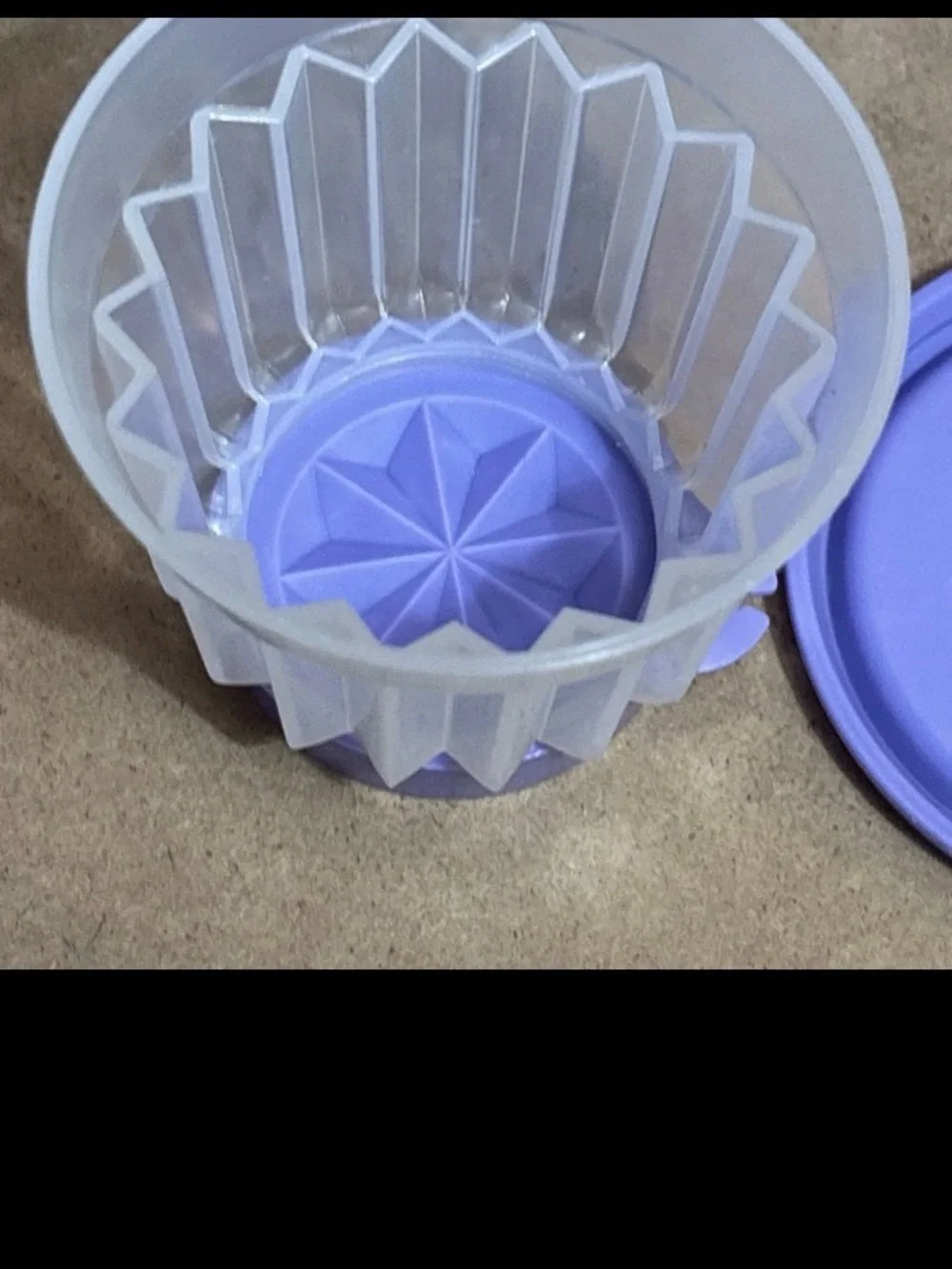Tupperware Mini Jello Jellette Molds Purple Sheer Set X 4 Gelatin Dessert Cups